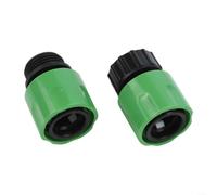 SMZhomeone 2 unids 3/4 pulgadas macho y hembra manguera tubo kit conector rápido jardín agua adaptador plástico ABS verde negro para sistema de riego al aire libre