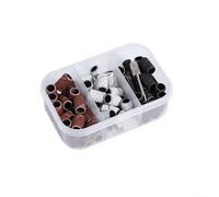 SMZhomeone 75 bandas de lijado de uñas de grano 80/120/180 brocas de resina para manicura, pulido y eliminación de piel muerta, rojo y blanco, 127 x 8 mm, uso en el salón (75 piezas de grano 80-120