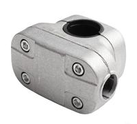 SMZhomeone Abrazadera de soporte de mango de aluminio de 26 mm y 28 mm para cortacésped, cepillo para cortacésped, parte gris, 60 x 89 mm, agarre estable, mantenimiento de jardín y patio (28 mm)