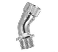 SMZhomeone Adaptador de codo de ducha de ángulo de 45 grados G1/2 latón macho a hembra extensor para experiencia de ducha ajustable de lluvia acabado cromado sólido