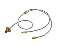 SMZhomeone Cable adaptador de cilindro de gas, manguera de extensión de cobre para cabezal de estufa al aire libre, conexión segura y resistente a fugas para camping, patio, barbacoa, cocina (A)