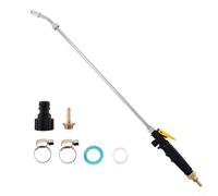 SMZhomeone Paquete de 2 varitas de pulverización ajustables de acero inoxidable con conector de latón, pistola de agua de alta presión para riego de jardín, lavado de automóviles para limpieza de