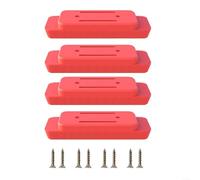 SMZhomeone Paquete de 4/6/8/10 patas de montaje de ABS rojas con tornillos para sistema de embalaje, organizador de almacenamiento de herramientas robusto, montaje estable para uso en talleres y