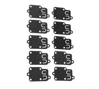 SMZhomeone Pulsa Jet - Diafragma de carburador de 10 unidades, juego de juntas de repuesto para cortacésped 270026 272538 272538S 272637 4157 4168 negro 57 x 32 mm, piezas de reparación de cortacésped