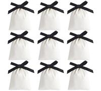 Snadulor 30 bolsas de terciopelo blanco con cordón de 3.15 x 3.94 pulgadas, bolsas de joyería pequeñas de tela de terciopelo para regalos de boda, fiesta de cumpleaños