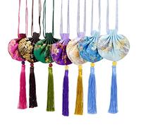 Snadulor 7 bolsas chinas de brocado de seda con cordón, bolsa de regalo para joyas, bolsa de aromaterapia, color aleatorio