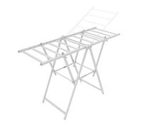 SnamicE Tendedero de Ropa de aleación de Aluminio, Plegable, de 3 Niveles, con alas Ajustables en Altura, para Interiores, Color Blanco estándar, 140 cm.,Standard-white-140CM