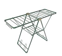 SnamicE Tendedero Plegable, portátil y Que Ahorra Espacio, de Aluminio, con Altura Ajustable y alas Extensibles, Ideal para lavandería y baño, Color Verde, 130 cm.,Green-130cm