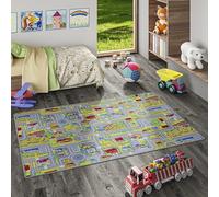 Snapstyle Alfombra Infantil Carretera Adventure Land Colorido - Alfombra de Juego Ciudad, fácil de cuidar