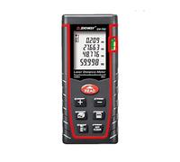 SNDWAY Medidor de distancia láser SW-T60 Telémetro láser digital Medidor de distancia de 60 m Volumen de área de cinta métrica con nivel de burbuja y pantalla LCD de 4 líneas