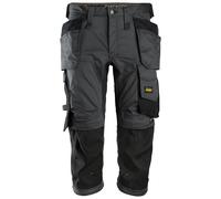 Snickers AllroundWork pantalones pirata w. Bolsillos funda acero gris-negro 52