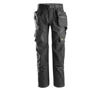 Snickers FlexiWork capa de suelo de trabajoitshose w. Bolsillos para fundas, EN 14404 Negro 92