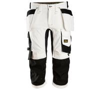 Snickers Pantalón pirata AllroundWork c. Bolsillos tipo funda blanco-negro 60