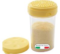 Snips - Espolverador de Queso Rallado, Quesera y Contenedor de Queso Frigorífico 2en1 - Recipientes para Alimentos con Desmenuzado y Dosificador de Quesos Integrado, 300 ml, Ø8.5x14.5cm Made in Italy