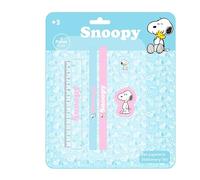 SNOOPY - Set de Escritura, Regalo, Metálico, Plumier, Niño, 22x26.5 cm