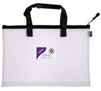 Snopake 15870 - Bolsa para libros (1 unidad, tamaño A4+), diseño de malla EVA de alta capacidad, color transparente y negro