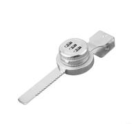 snowchecking Cerradura de puerta corredera de vidrio, cerradura de vitrina, cerradura de vitrina para armarios de vidrio, instalación sin perforaciones, sin perforaciones, diseño abierto doble dentado