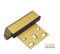 snowchecking Cerradura de puerta de aleación de aluminio, hebilla de seguridad, pestillo antirrobo para puertas interiores, instalación sin taladro, compatibilidad de 180 grados, acolchado de goma