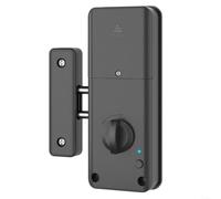 snowchecking Cerradura de puerta invisible, cerradura de tarjeta electrónica, cerradura de puerta de madera para habitaciones interiores, entrada sin llave con tarjeta deslizante, material ABS de