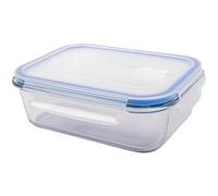 SNOWDVANCE Taper Cristal - Fiambreras Herméticas Vidrio para Alimentos, Almacenaje Cocina con Tapa Ahorra Espacio, sin BPA - 23X17.5X7.5cm 1500CC (L)
