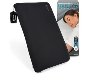 SNUGL Almohada Espuma viscoelástica fría - Ortopédica para Dormir de Lado, Firme y ergonómica, Alivia Dolor Cervical, con Funda hipoalergénica Lavable (Pequeña - Negra)