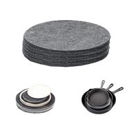 SNZ Protector de Sartenes - Juego de 20 Piezas (19cm) - Separador de Sartenes de Fieltro Antideslizante - Salvamanteles para Ollas Calientes, Tefal, WMF, ELO - Gris