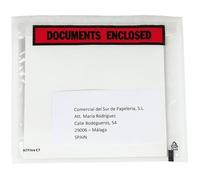Sobre autoadhesivo q-connect portadocumentos multilingue 125x110 mm sin ventana paquete de 100 unidades - KF11298