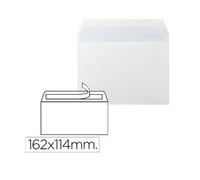 Liderpapel Sobre N.19 C6 114x162 mm Blanco - Tira de silicona, Caja 500 unidades
