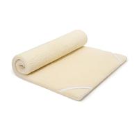 Sobrecolchon 90x190cm de Lana Virgen Natural - Mattress Topper Colchon Confort Ergonómico - Cubre Colchon para un Sueño Tranquilo y reparador - Lavable, Termorregulador y Suave con la Piel