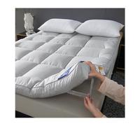 Sobrecolchon Topper Extra Grueso De 10cm 200x220cm Cubrecolchón De Algodón Suave 180x200cm Fibra De Soja En Exceso Transpirable Colchón Futón Acolchado (Color : Grey, Size : Twin XL-100x200cm)