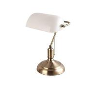 Fabrilamp Flexo Abrila Abogado 1xE27 Cuero/Blanco 38x26x18 cm