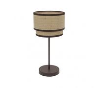 Sobremesa alta con pantalla modelo roque marron fabrilamp