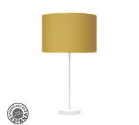 Abrila Moda Blanco/Amarillo - Lámpara Sobremesa Moderno 1Xe27 30 Cm