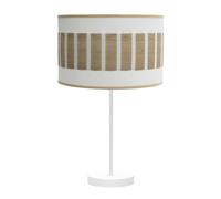 Sobremesa alto ivanna 1xe27 blanco/blanco-madera clara 62x30x30 cm
