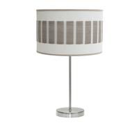 Abrila Ivanna Blanco/Madera Gris - Lámpara Sobremesa Moderno 1Xe27 30 Cm