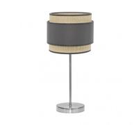 Sobremesa alto kandy 1xe27 natural/gris 67x30x30 cm