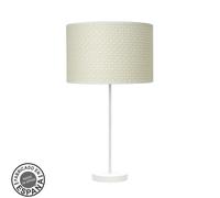 Abrila Moda Blanco/Cañizo Blanco - Lámpara Sobremesa Moderno 1Xe27 30 Cm