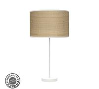 Abrila Moda Blanco/Cañizo Claro - Lámpara Sobremesa Moderno 1Xe27 30 Cm