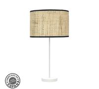 Sobremesa alto moda 1xe27 blanco/cañizo oscuro 63x30x30 cm