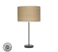 Abrila Moda Negro/Cañizo Claro - Lámpara Sobremesa Moderno 1Xe27 30 Cm