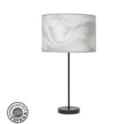Abrila Moda Negro/Ola Gris - Lámpara Sobremesa Moderno 1Xe27 30 Cm