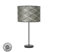 Abrila Moda Negro/Tetris Gris - Lámpara Sobremesa Moderno 1Xe27 30 Cm