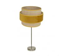 Sobremesa alto reyes 1xe27 cuero/natural-yema 64x30x30 cm