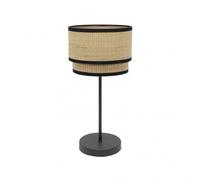 Sobremesa alto roque 1xe27 natural/negro 60x30x30 cm