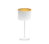 Sobremesa anuska 1xe14 blanco/blanco-oro 46x16x16 cm