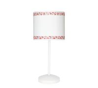 Abrila Cenefa Blanco / Rosa - Lámpara Sobremesa Infantil 1Xe14