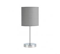 Abrila Chanza Gris / Cromo - Lámpara Sobremesa Moderno 1Xe14 16 Cm
