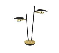 Fabrilamp Sobremesa Ciudad del Cabo 2L 12W 4000K Negro/Oro 52x32x15 cm 1080 lm orientable