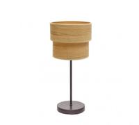 Sobremesa doble smile 1xe14 marron/madera clara 44x18x18 cm