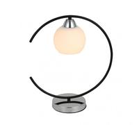 Abrila Fuji Negro / Cromo - Lámpara Sobremesa Moderno 1Xe27